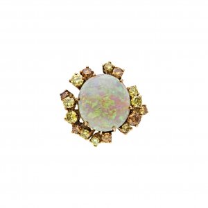 "Fancy rainbow" - Opal Ring