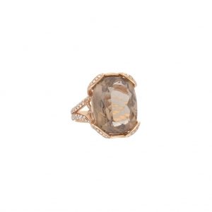 "Just a Jewel" - Ring mit Rauchquarz und Brillanten