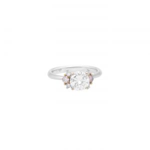 "Pink Glory" - Moderner Ring mit pinken Brillanten