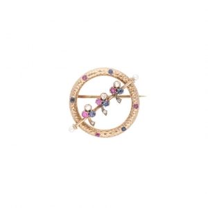 "Small piece" - Filigrane Roségold Brosche