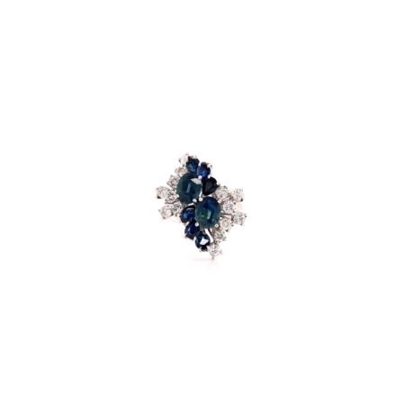 "Sommernachts Tanz" - Ring mit Saphiren und Brillanten