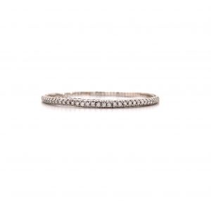 "Flexibles Tennisarmband" - 18 Karat Weißgold Armband mit Brillanten 2.24 ct.