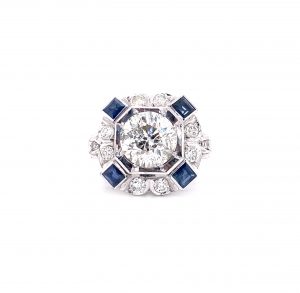 "Eye Catcher" - Diamantring mit Saphiren