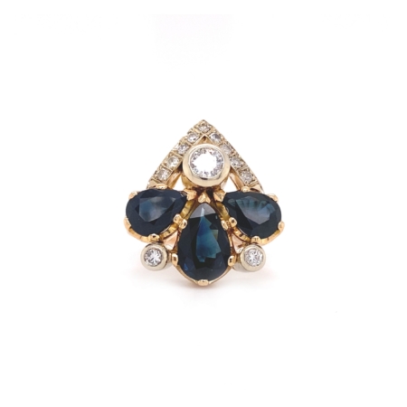 "Fairy Crown" - Eleganter Saphir Ring