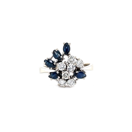 "Réve bleu" - Brillantring mit Saphiren
