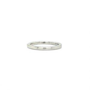 "Classic" - Mattierter Weißgold Ring