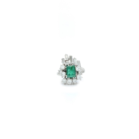 "Amour vert" - Smaragd Ring mit Diamanten