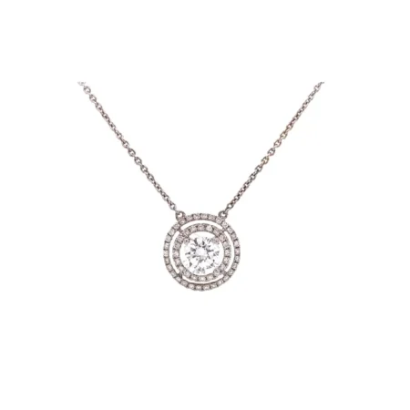 "Firework in white" - Modernes 18 Karat Weißgold Collier mit Brillanten