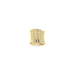 "Funkelndes Design" - Goldring mit Brillanten