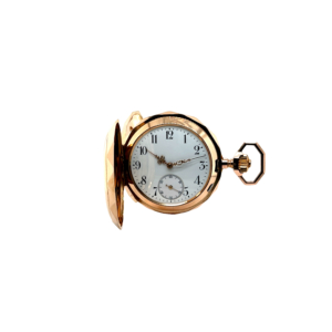 "Swiss Made" - Markante Taschenuhr aus 14ct Rosegold