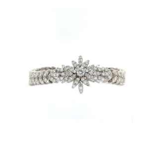 "Shining Snowflake" - Weißgold Armband mit Diamanten