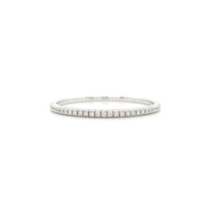 "Flexibles Tennisarmband" - 18 Karat Weißgold Armband mit Brillanten 3.43 ct.