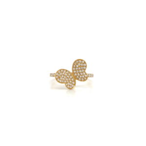 "Little Butterfly" - Ring aus zartem Gelbgold mit Brillanten