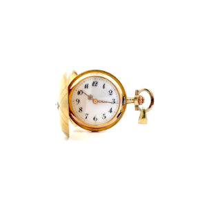 "Petite montre" - Feine Taschenuhr mit Diamantrosen