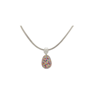 "Fancy  Shine" - Collier mit bunten Saphiren & Brillanten