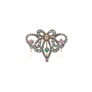 "Geliebte Natur" - Jugendstil Brosche