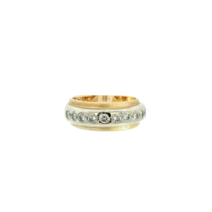 "Funkelndes Band" - Ring mit Diamanten in Bicolor