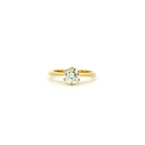 "Modern Accessoire" - Solitaire 6er Krappe Brillant 0.77 ct.