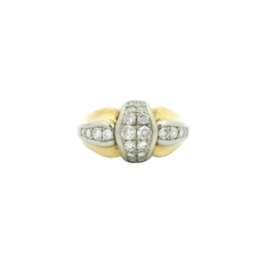 "Funkelnde Eleganz" - Bicolor Ring mit Brillanten