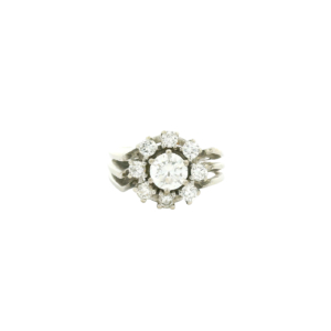 "Sparkling Flower" - Imposanter Weißgold Ring