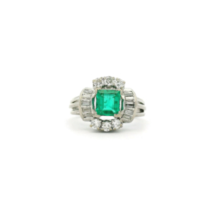 "Ein Frühlingsgruß" - Smaragd Diamant Ring