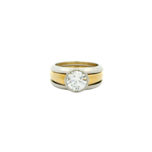 "Drei in Einem" - Bicolor Solitaire Ring 1.32 ct.