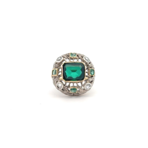"Frühlingsgruß" - Ring mit Turmaline & Diamantrosen