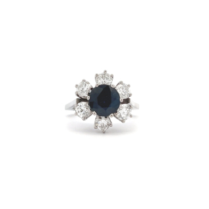 "Blue white dream" - Saphir Ring mit Brillanten