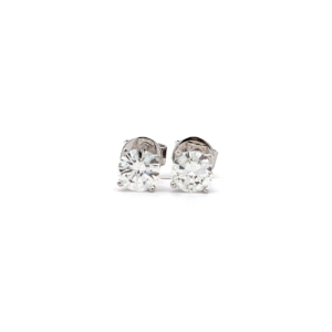 "Sparkling White" - Klassische Ohrstecker Weißgold 1.04 ct.