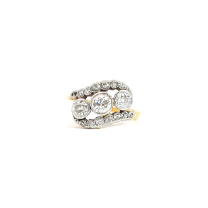 "Together" - Antiker Ring mit Diamanten