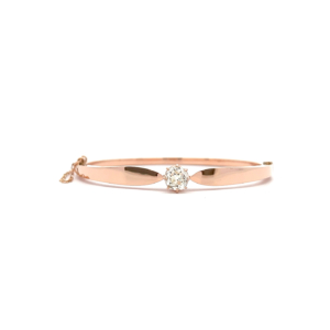 "Für die Ewigkeit" - Roségold Armreif mit Altschliff Diamant