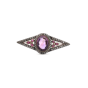 "Belle histoire" - Historische Amethyst Brosche