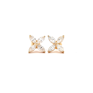 "Marquise Flower" - Gelbgold Ohrstecker 1.22 ct.
