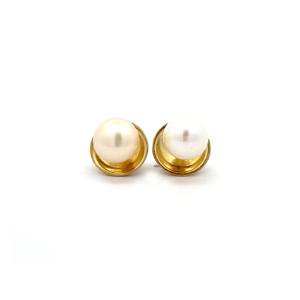 "Gold & Pearls" - Perlen Ohrstecker