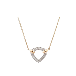 "Funkelnder Begleiter" - Bicolor Collier mit Brillanten