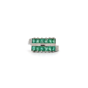"Row with Emeralds" - Ring mit Smaragden