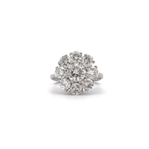 "White Blossom" - Weißgold Blütenring