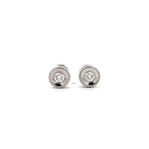 "Sparkling Circles" - Platin Ohrstecker 0.20 ct.