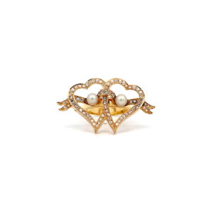 "Herz an Herz" - Ring umgearbeitet aus einer Brosche um 1900