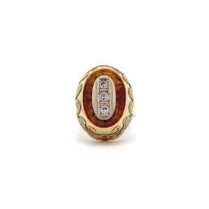 "Three in a row" - Pompöser Gelbgold Ring