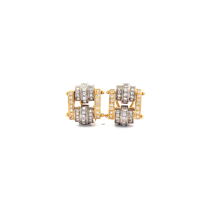 "Sparkling Elements" - Bicolor Ohrstecker mit Brillanten zus. 0.91 ct.
