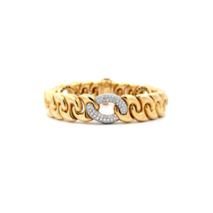 "Golden Elements" - Bicolor Armband mit Brillanten zus. ca. 2.0 ct.