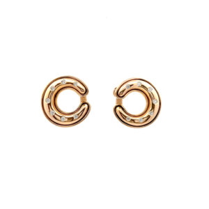 "Two sparkling circles" - Gelbgold Ohrclips