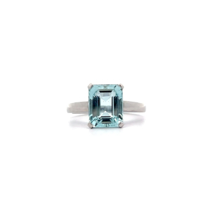 "Klassisch" - Aquamarin Ring Weißgold