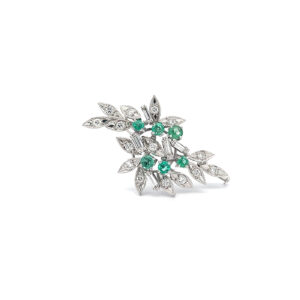 "Green Flowers" - Vintage Brosche