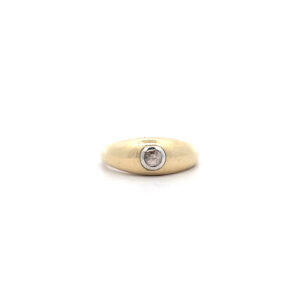 "Die Rose" - 14kt Gelbgold Ring mit Diamantrose