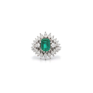 "Tropical Green" - Smaragd Ring mit Diamanten