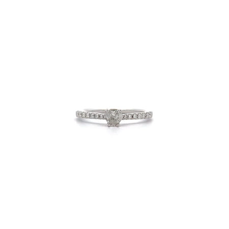 "Sparkling Heart" - Ring mit Herz Diamant Weißgold