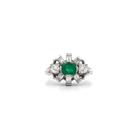 "Green Star" - Smaragd Ring mit Diamanten