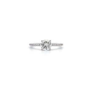 "Say yes" - Solitaire Ring mit Seitenbesatz zus. 1.17 ct.